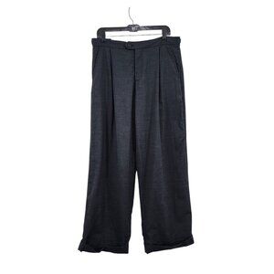 Neesh by DAR Vintage Women's Wool Pleated Wide Leg Suit Pants - L